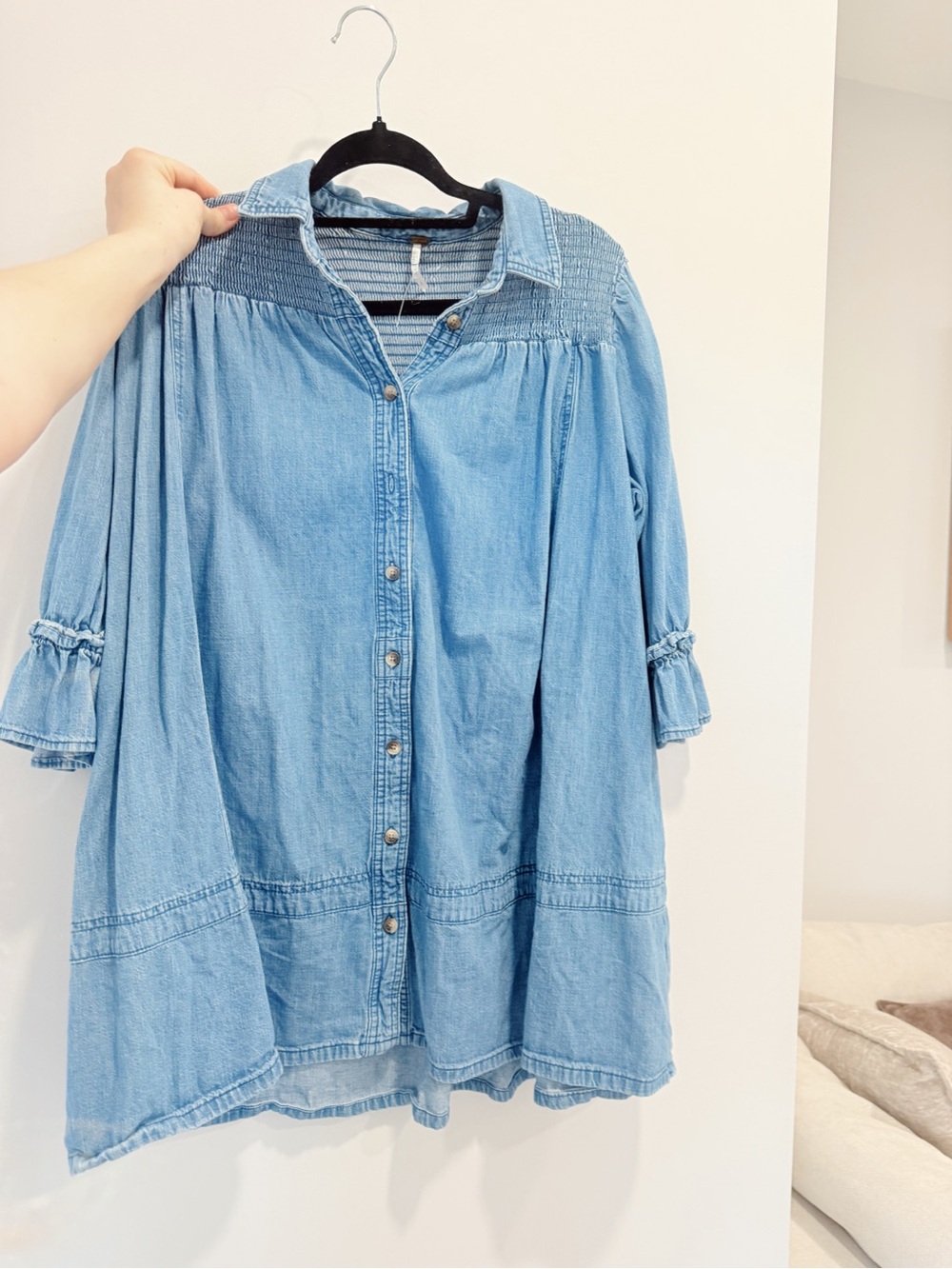 FREE PEOPLE denim dress S
